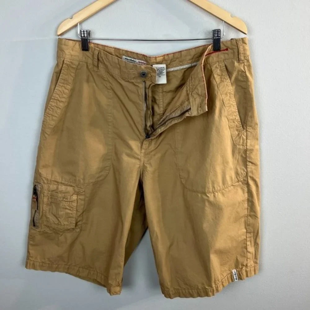 Guess Jeans‎ Shorts 36 Mens Khaki Utility Pockets 100% Cotton